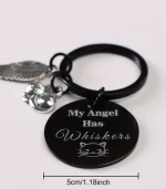 My Angel Has Whiskers Memorial Keychain