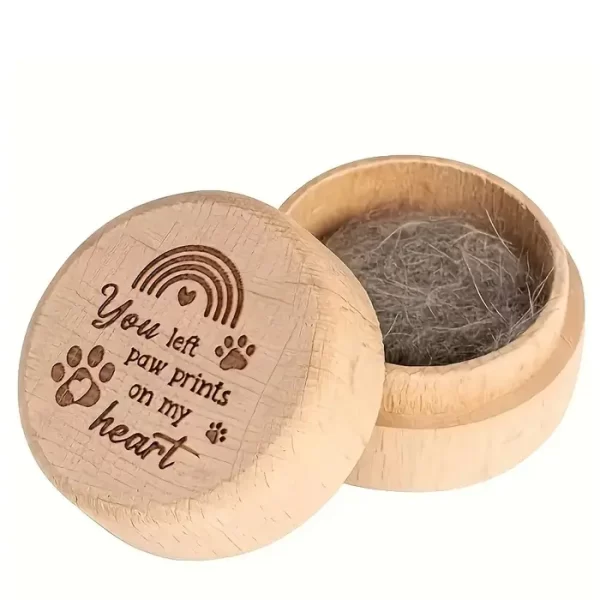 Wooden Pet Hair Keepsake Box